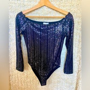 Leith off shoulder sequin bodysuit